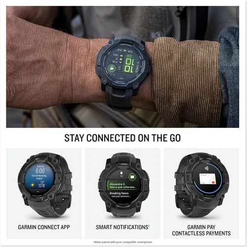 Miniatura 6 de PlayBetter Garmin Instinct 3 Alpine Rush AMOLED (citrino, 1.772 in) caja de regalo de reloj inteligente GPS para exteriores, linterna integrada