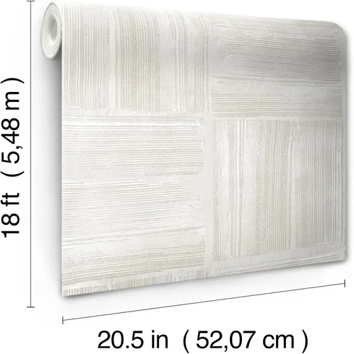 Miniatura 5 de RoomMates Papel pintado de yeso cuadrado dimensional beige despegar y pegar, RMK12680PLW