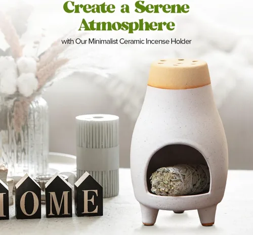 Miniatura 7 de Palo Santo Sage Incienso Holder I Meditación Regalo Cerámica Decoración Cuenco Suministros de Brujería Cuenco de Manchas I Quemador Elegante