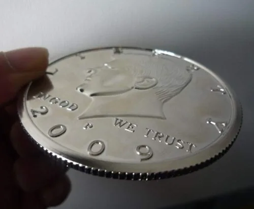 Miniatura 3 de blue-ther Moneda mágica jumbo de 3 pulgadas Moneda de medio dólar Trucos de magia Street Stage Close Up Accesorios mágicos para Mago Gimmick