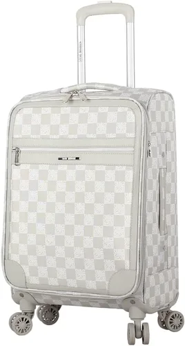 Miniatura 9 de Steve Madden Equipaje de diseñador, Chalet Gris Claro, Juego de maleta giratoria ligera expandible de 3 piezas - Juego de viaje