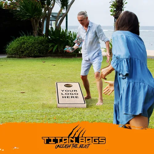 Miniatura 7 de Titan Bags - Juego profesional de tableros de Cornhole ACL COMP de madera maciza con asas integradas para adultos, juego deportivo portátil al aire