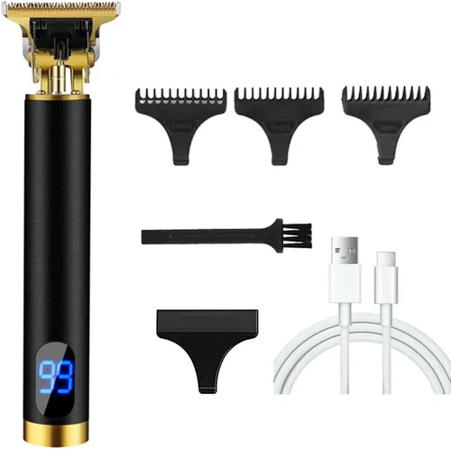 Miniatura 37 de Cortadora de pelo profesional para hombres y mujeres, inalámbrica, recargable, recortadora de pelo, kit de aseo de corte de cuerpo de metal