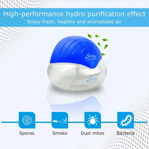 Miniatura 6 de Sirena Twister Purificador de Aire (Azul) - Lavador de Aire con Filtro de Agua Para Hogar y Oficina - Difusor de Aroma de Aceite Esencial Con Luz