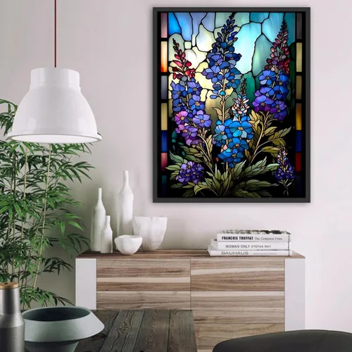 Miniatura 3 de HITO Pintura de flores por números para adultos, pintura por números para adultos principiantes, pintura floral por números para regalo, decoración