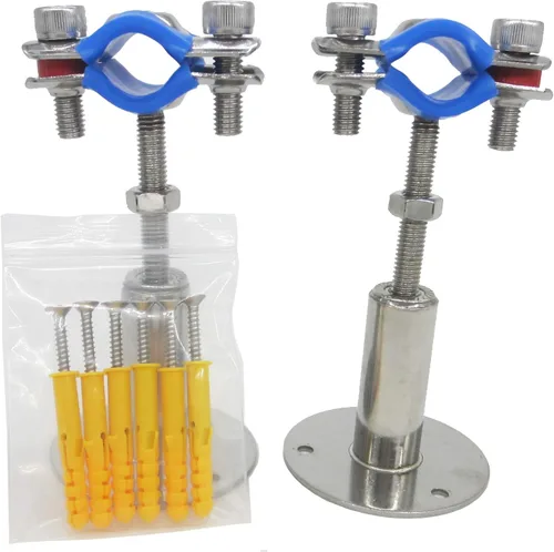 Soporte de abrazadera de tubo ajustable de acero inoxidable, soporte de montaje en pared/techo para tubo de 1/2 pulgada (0.748 in), soportes
