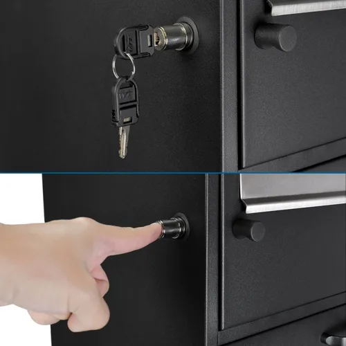 Miniatura 6 de Barska Caja de acero para envío de paquetes grandes para porche con bloqueo de empuje avanzado, ranura para correo y ranura antirrobo