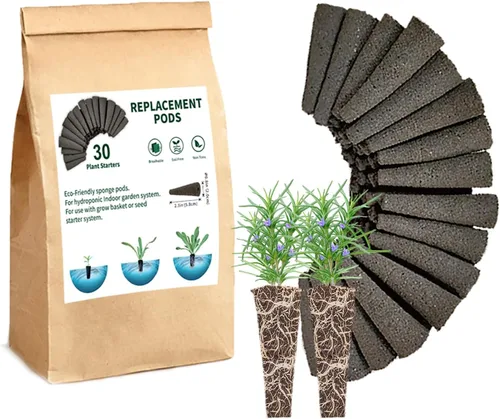 Miniatura 8 de Esponjas de cultivo, cápsulas de inicio compatibles con Aero Garden, cápsulas de recarga para sistema de cultivo hidropónico (100 unidades)