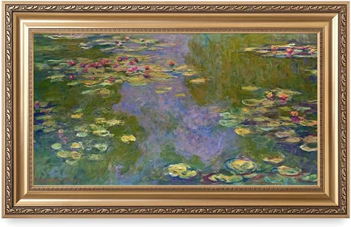 Miniatura 9 de DECORARTS - Impresiones de Giclee de Lirios de Agua de Claude Monet, Arte de Pared Enmarcado con Marco de Madera Maciza, Decoración de Jardín