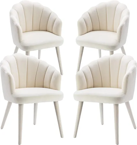 Miniatura 9 de Juego de 2 sillas de comedor de terciopelo negro modernas, sillas laterales de tapicería con patas de madera tapizadas para el hogar, cocina, sala