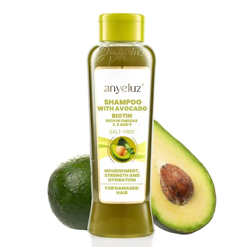 Miniatura 11 de ANYELUZ Champú capilar de aloe vera, limpiador de cuero cabelludo de limpieza profunda, fórmula de fortalecimiento de biotina, control de grasa