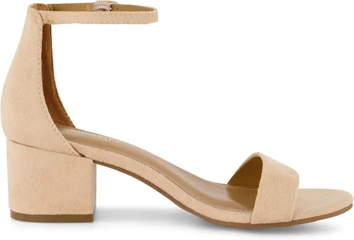 Miniatura 4 de Cushionaire - Sandalias Alba para mujer de tacón medio en forma de bloque con una banda y plantilla de espuma viscoelástica.
