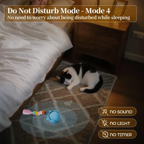Miniatura 4 de Juguetes ORSDA para gatos de interior, nueva pelota de gato con control táctil y temporización de voz inteligente, juguete de ratón simulado