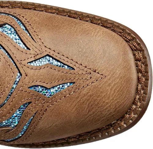 Miniatura 5 de ROPER Botas unisex con purpurina Breeze Western para niños, Beige Bronceado