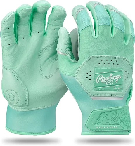 Rawlings Rawlings - Guantes de bateo de béisbol Workhorse | Tallas para adultos | Varios colores Menta/Menta