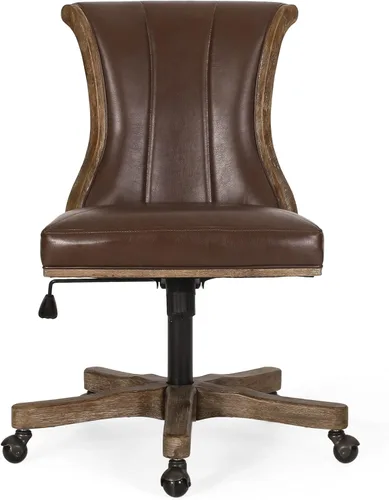 Miniatura 9 de Christopher Knight Home Coulee - Silla de oficina, beige y natural