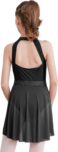 Miniatura 20 de CHICTRY Kids Girls Sparkly Rhinestone Ballet Gymnastics Leotards Modern Lyrical Dance Costume