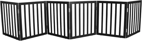 Miniatura 13 de Puerta para perros para interiores, valla independiente para perros, para la casa, puertas, pasillos o escaleras, puerta para mascotas plegable