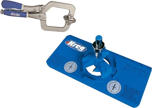 KREG New Tool Company - Plantilla oculta KHI-Hinge y abrazadera facial KHC-Premium (plantilla oculta y abrazadera facial)