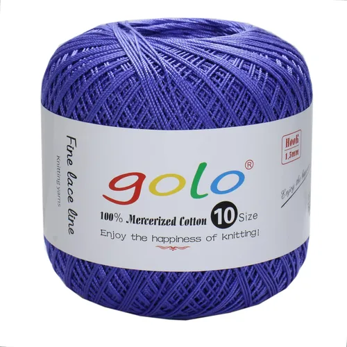 Miniatura 129 de Golo - Bolas de hilo para crochet de algodón tamaño 10, color algodón para crochet D-Fresa D078-fresa