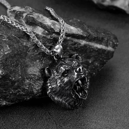 Miniatura 9 de FaithHeart Collar con colgante de pata de oso de acero inoxidable, collar escandinavo nórdico auténtico, joyería vikinga personalizada personalizada