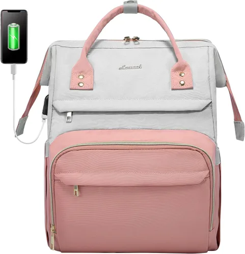 Miniatura 18 de LOVEVOOK - Mochila para ordenador portátil para mujer, de moda, de negocios, de viaje, mochila para estudiantes, mochila de trabajo para profesores