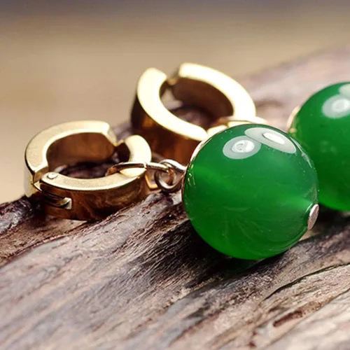 Miniatura 2 de Goku - Aretes negros de ágata Zamasu 1 unidad Metal