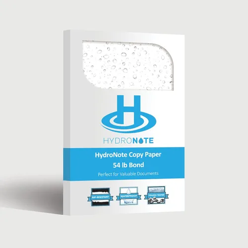 Miniatura 11 de TerraSlate Papel impermeable Hydronote - Papel de copia multiusos de 54 libras de 8.5 x 11 pulgadas, papel blanco a granel, impresora de inyección