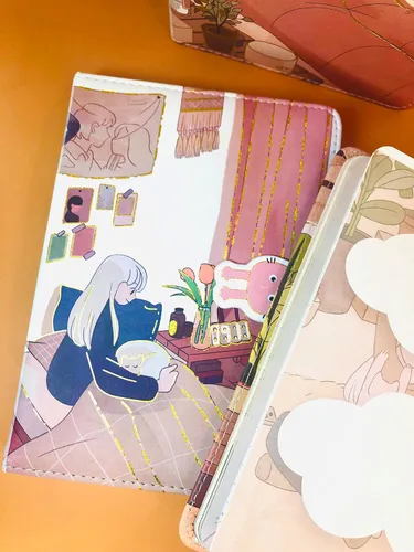 Miniatura 5 de KetA Diario kawaii, diario Kawaii para niñas, lindo cuaderno diario, cuaderno kawaii, 5 x 7 pulgadas, 5.1 x 7.1 in, 256 páginas, cubierta de piel