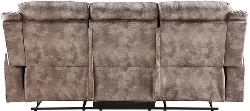 Miniatura 5 de Acme Zubaida - Sofá reclinable de terciopelo con base USB en 2 tonos chocolate