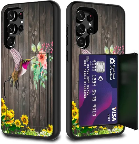 Miniatura 23 de Funda híbrida de doble capa con función atril para Samsung Galaxy A16 5G de 6.9 pulgadas, diseño de vaca con bandera estadounidense