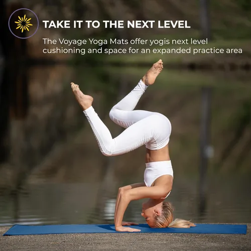 Miniatura 7 de Voyage - Tapete de yoga a granel, paquete de 6, 72 x 24 pulgadas, esterillas de yoga profesionales para estudio y gimnasio, 0.197 in de grosor, Azul