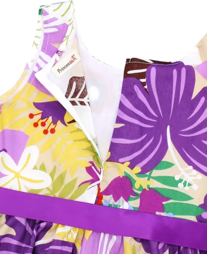 Miniatura 205 de Vestido de verano para niña, de algodón, con diseño floral