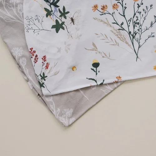 Miniatura 9 de Pobibaby - Paquete de 2 sábanas de moisés de alta calidad para moisés estándar - Tejido de punto de jersey ultrasuave, elegante patrón floral