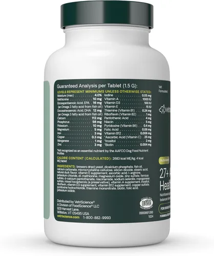 Miniatura 7 de VETRISCIENCE Canine Plus MultiVitamina para Perros - Suplemento vitamínico recomendado por veterinarios - Apoya el estado de ánimo, la piel
