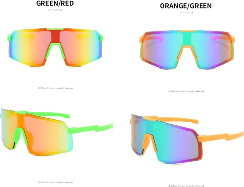 Miniatura 7 de SANPLMG UV400 Paquete de 2 gafas de sol deportivas sin marco para niños y niñas, ciclismo, béisbol, golf, jóvenes, gafas de sol deportivas
