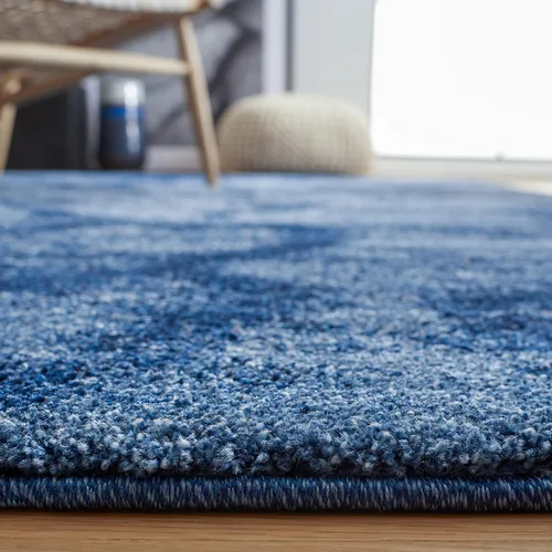 Miniatura 5 de SAFAVIEH Retro Collection - Alfombra decorativa de 2 pies 3 pulgadas x 5 pies, azul y azul oscuro, diseño abstracto moderno, no desprende pelusa