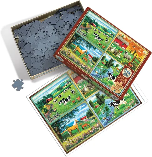 Miniatura 2 de Cobble Hill - Rompecabezas de 275 piezas de fácil manejo, amigos del campo, póster de muestra incluido