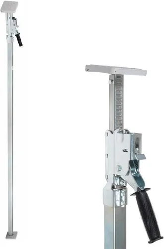 Mytee Products Barra de carga de gato de carga de 86 a 114 pulgadas con tubo de acero cuadrado soldado y patas de goma pivotantes atornilladas,