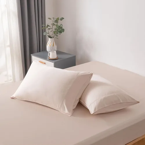 Bella Coterie - Juego de fundas de almohada de viscosa de bambú de lujo, 100% cultivadas orgánicamente, ultra suave, refrescante, 2 piezas [Champán]