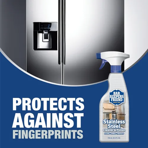 Miniatura 3 de Bar Keepers Friend Limpiador y pulidor en aerosol para acero inoxidable (2 x 750 ml) Elimina huellas de grasa, manchas de agua dura, mugre