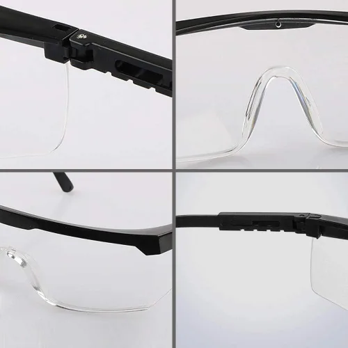 Miniatura 5 de Gafas de seguridad, 5 gafas protectoras ajustables de visión amplia, gafas de seguridad ligeras a prueba de niebla