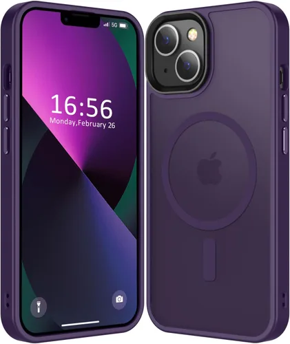 Miniatura 68 de Fuerte magnético para iPhone 11, compatible con Magsafe, [resistente a caídas de 13 pies] Funda trasera translúcida mate con sensación de piel