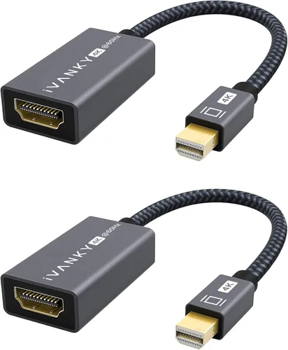 Miniatura 11 de IVANKY Adaptador Mini DisplayPort a HDMI 4K@30Hz Paquete de 2, Thunderbolt 1 y 2 a HDMI, Adaptador Mini DP a HDMI para MacBook Air/Pro, Surface