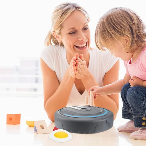 Miniatura 7 de PATKAW Robot de juguete de barrido de piso para niños, 1 robot de simulación de trapeador, robot de trapeador de suelo falso, aspiradora para niños