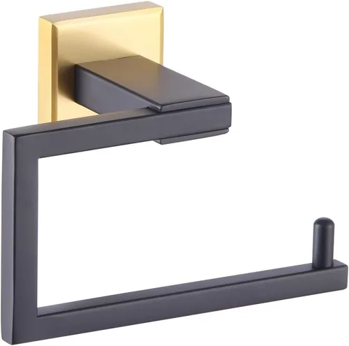Miniatura 11 de GERZ Soporte de papel higiénico para baño SUS 304 acero inoxidable mate negro soporte de rollo de papel de seda soporte de pared JG1905-BK