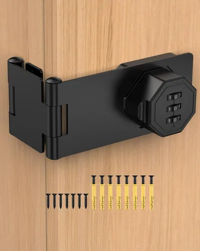 Cerradura de Pestillo de Puerta de Combinación de Gabinete de 90 Grados, Cerradura de Pestillo Giratorio con Contraseña de Aleación de Zinc,