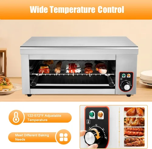 Miniatura 3 de Horno eléctrico de una sola pared, horno tostador de convección de 1500 W, capacidad media, hornear, asar, freír al aire, tostar, mantener el calor