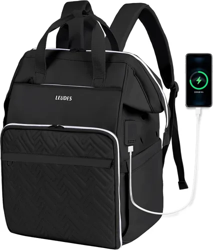 Miniatura 15 de Leudes Mochila Bolsa para Tejer, Organizador de Almacenamiento de Hilo, Bolsa de Ganchillo Grande Tote, Regalo de Navidad, Estuche Portador de Hilo