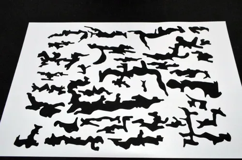 Miniatura 6 de Acid Tactical® Paquete de 3 plantillas de pintura en aerosol de vinilo de camuflaje de 9 x 14 pulgadas - Pistola Duracoat